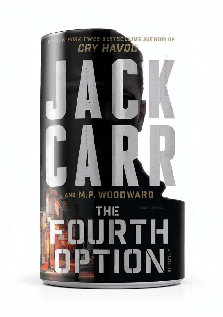 Close‑up of Dark Ops paperback on a wooden desk, showing cover art and binding quality