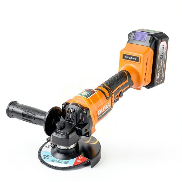 OUBA Cordless Angle Grinder 20V Orange 1xBattery 9500 RPM Metal Tool-4