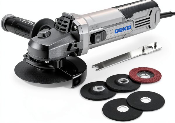 DEKOPRO 115mm Angle Grinder Kit 900W 12,000RPM Grey Metal-0