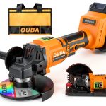 OUBA Cordless Angle Grinder 20V Orange 1xBattery 9500 RPM Metal Tool-0
