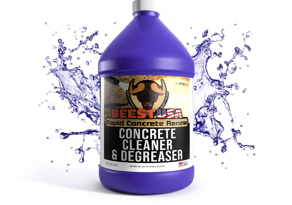 Installing Concrete Cleaner BEEST 1 Gallon Washer Soap – Duty Degreaser on a wooden desk