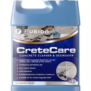 Concrete Cleaner Fusion CreteCare 128oz Oil & Grease Remover Garage-0